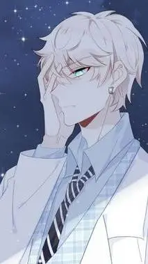 ai character: Yuri🤍🩵🐏 background
