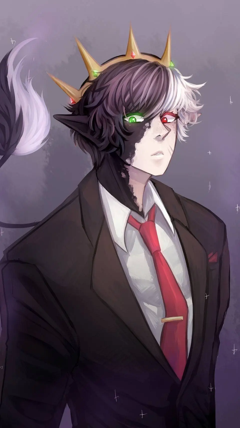 ai character: Ranboo-🖤🤍👑 background