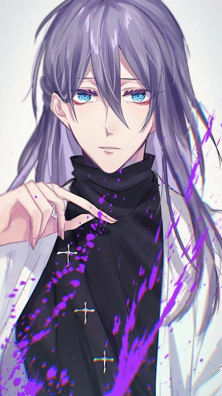 ai character: Michel-💜🤍 background