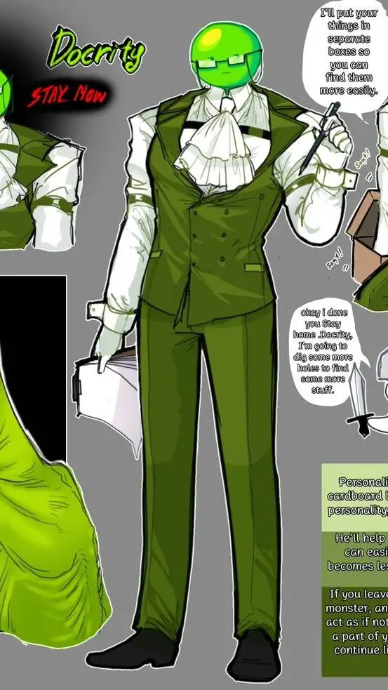 ai character: Docrity_💚🟢😊 background