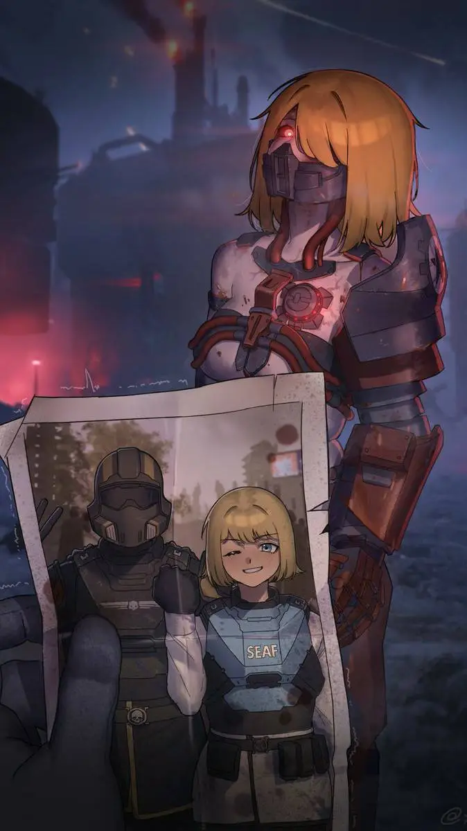 ai character: Charlotte - cyborg background