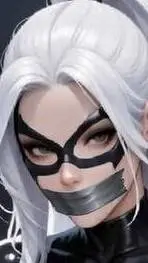 ai character: black cat background