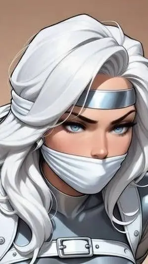 ai character: silver sable background