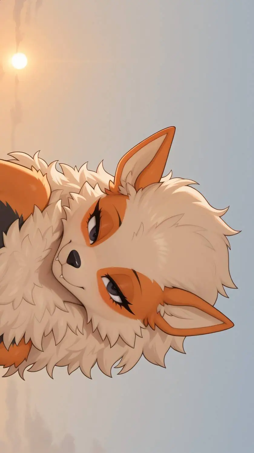 ai character: Solaris Arcanine* background