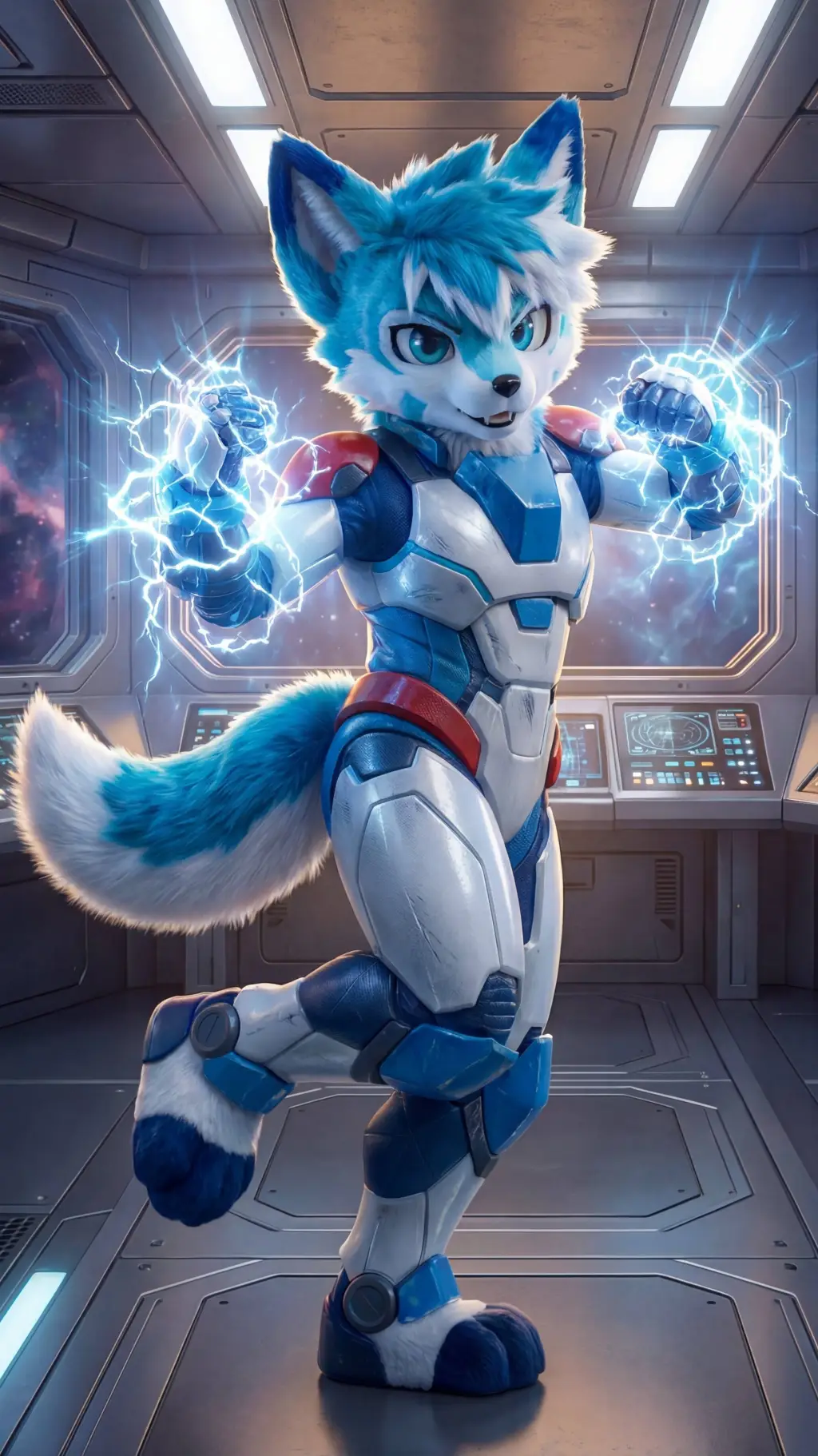 ai character: cyber fox daji 2 background