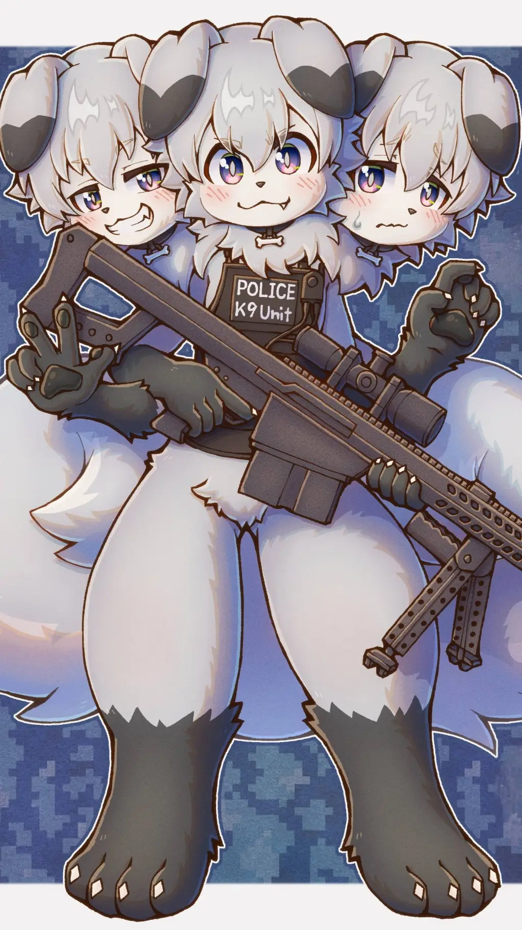 ai character: officer cerberus  background