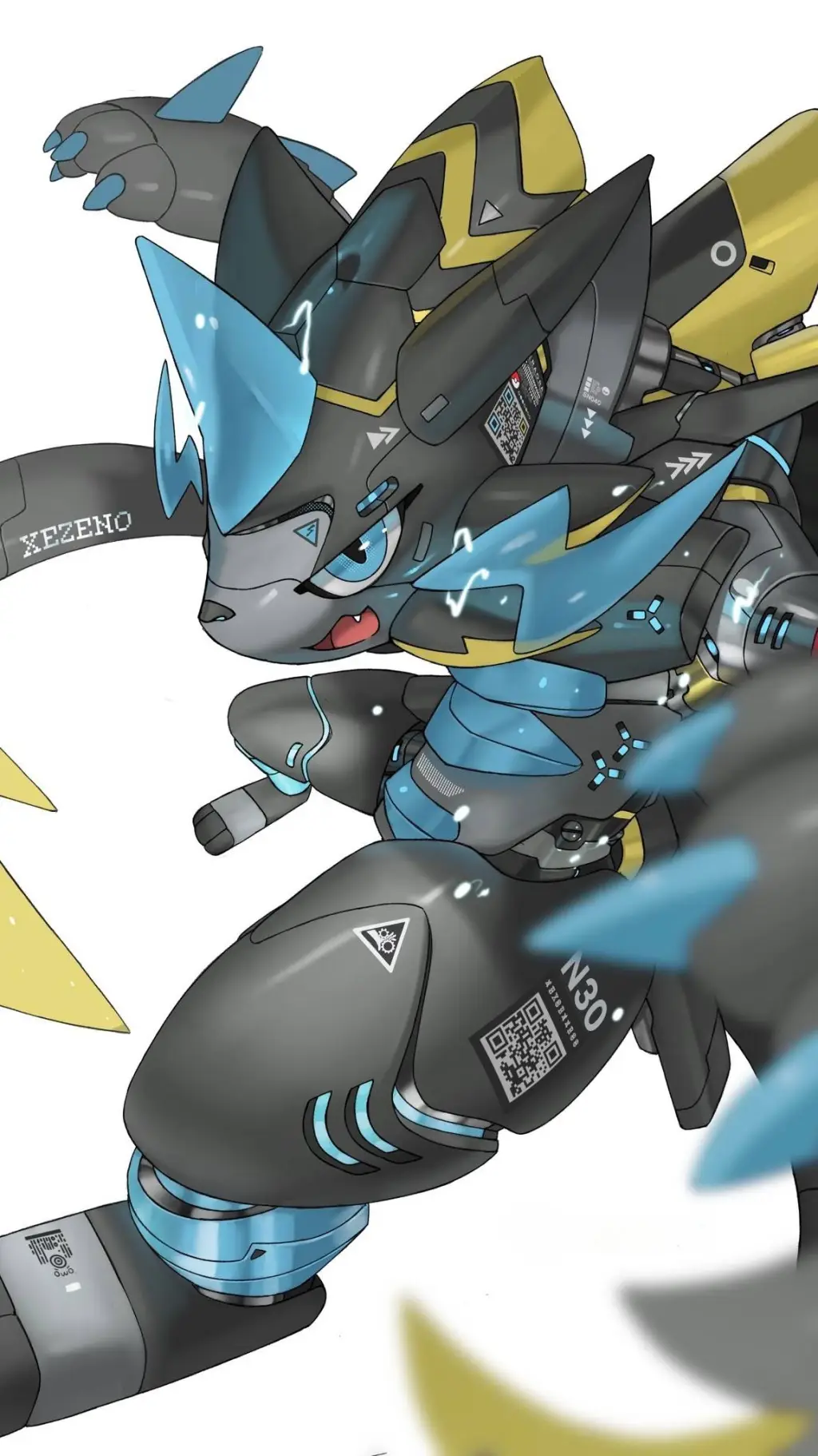 ai character: Mecha Zeraora 2 background