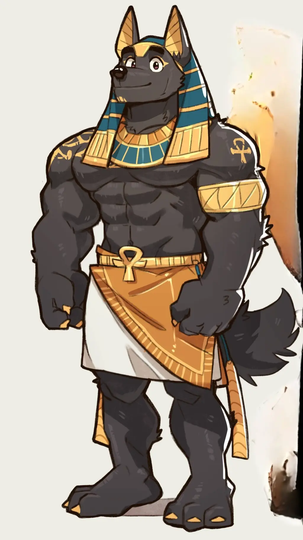 ai character: Anubis(Gentle Au) background