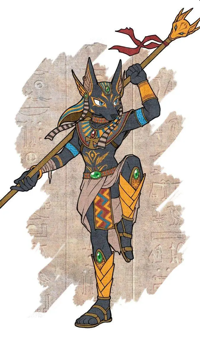 ai character: Anubis(Warrior au) background