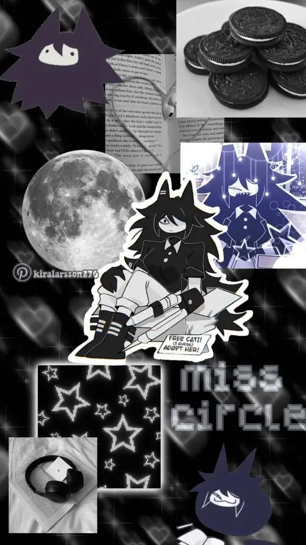 ai character: 🤍Miss circle🖤 background