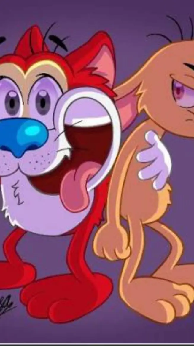 ai character: ren and stimpy background