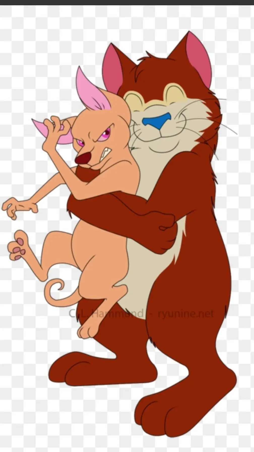 ai character: ren and stimpy  background