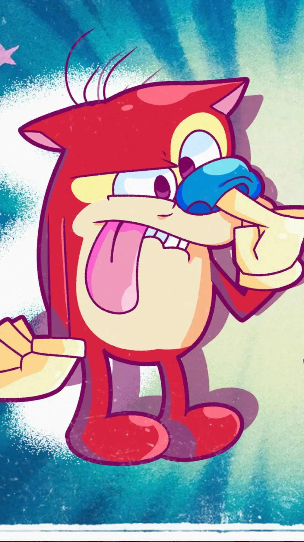 ai character: stimpy......... background