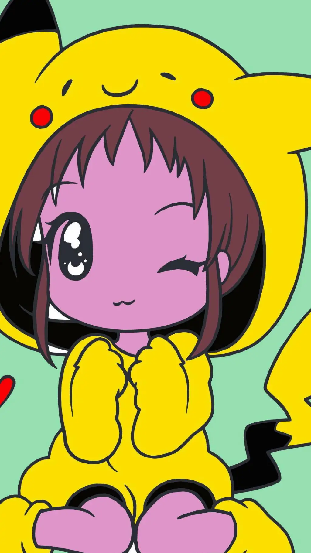 ai character: Pikachu girl background