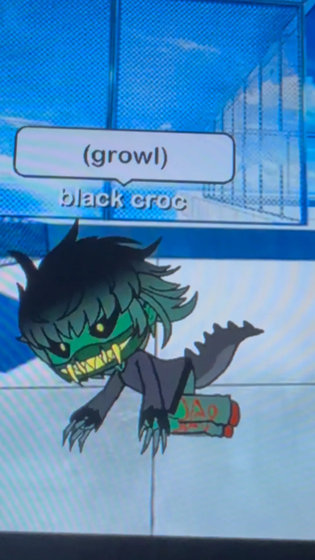 ai character: Black Croc  background