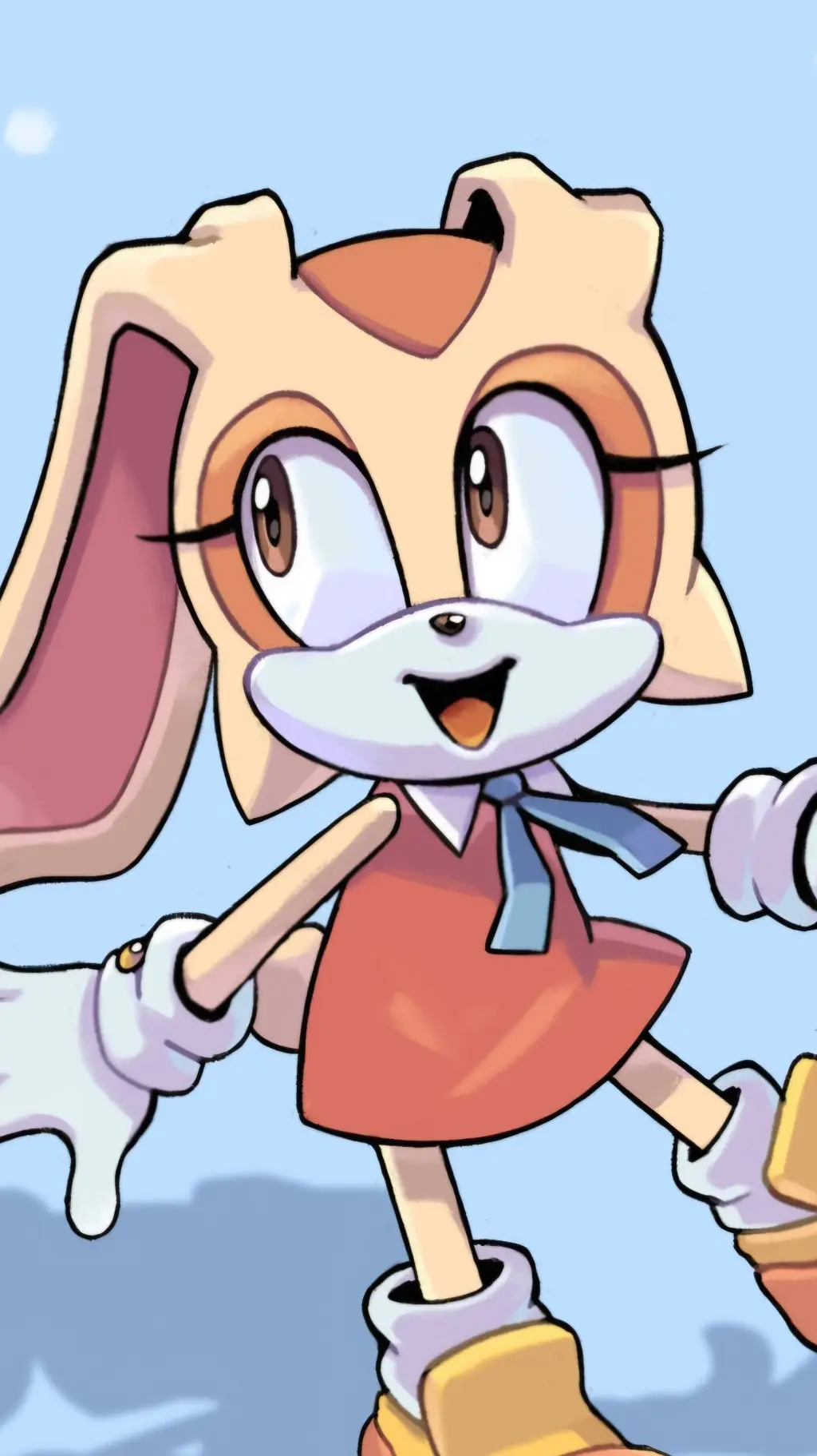 ai character: Cream background