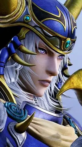 ai character: warrior of light background