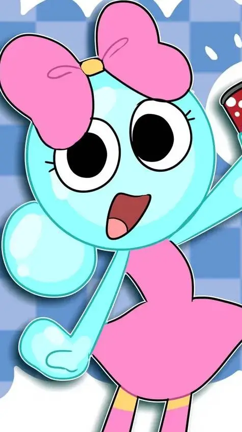 ai character: poppy the bubble background