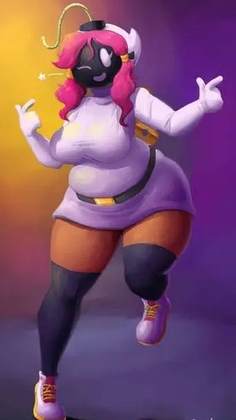 ai character: Shy gal bomb background