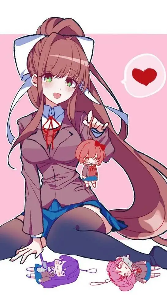 ai character: Monika (DDLC) background