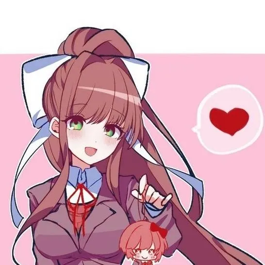 chat with ai character: Monika (DDLC)