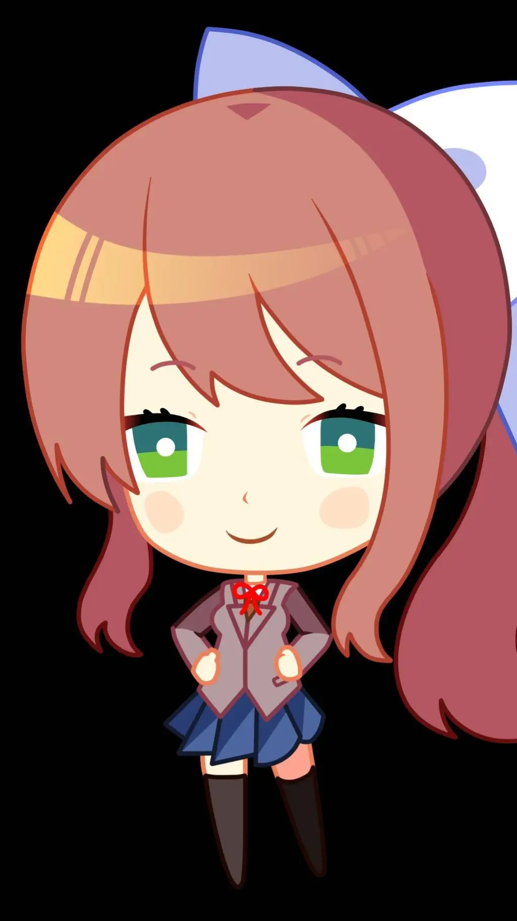 ai character: Monika (Chibi) background