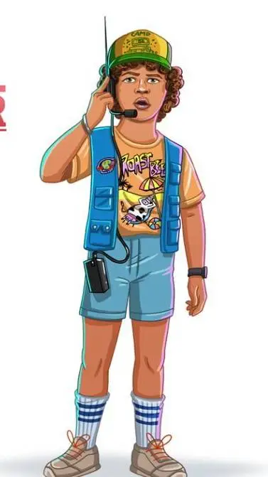 ai character: Dustin Henderson  background