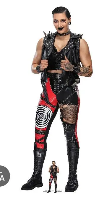 ai character: Rhea Ripley  background