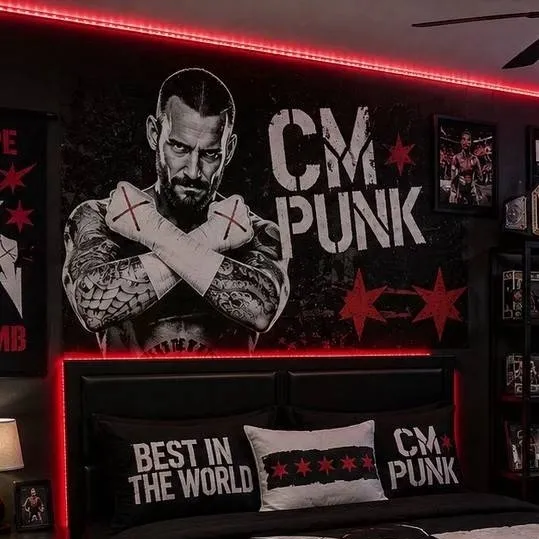 chat with ai character: CM punk bedroom 