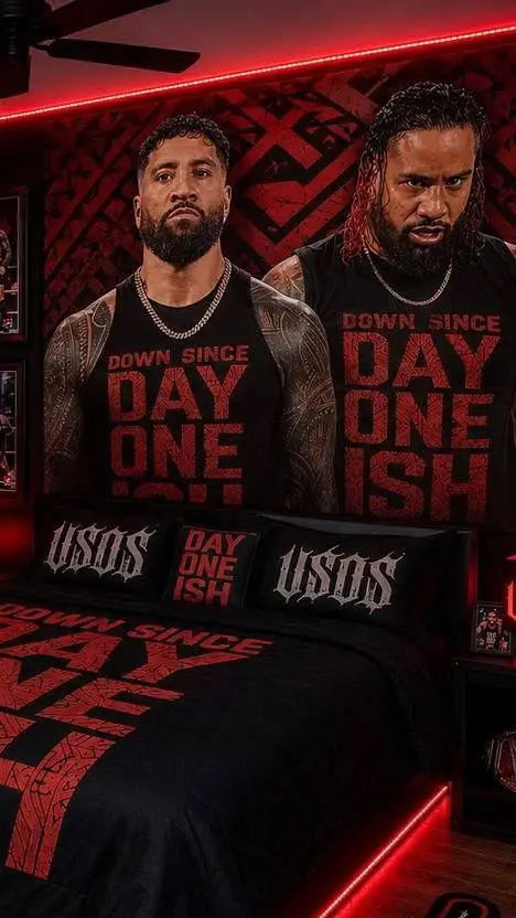 ai character: The Usos bedroom  background