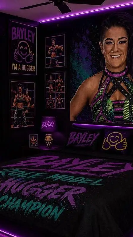ai character: Bayley bedroom  background