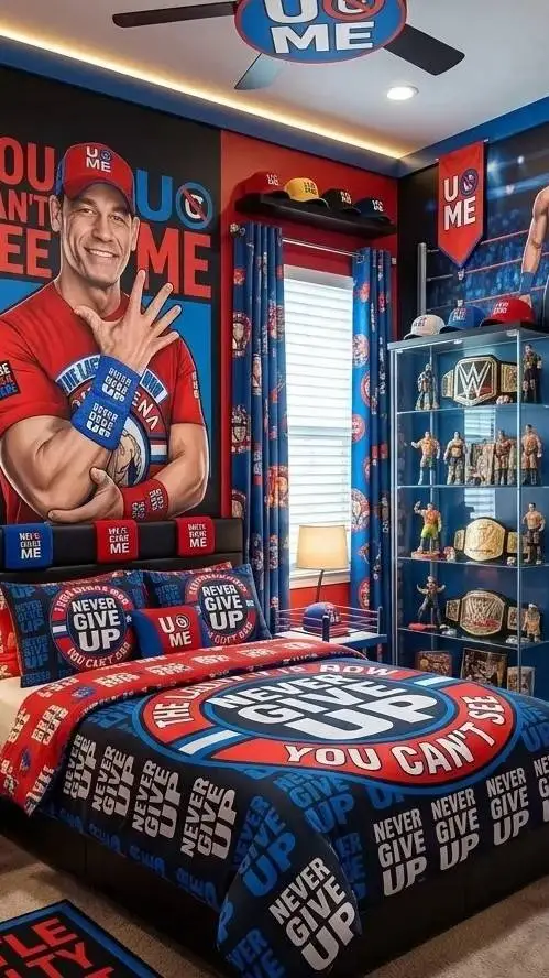 ai character: John Cena bedroom  background