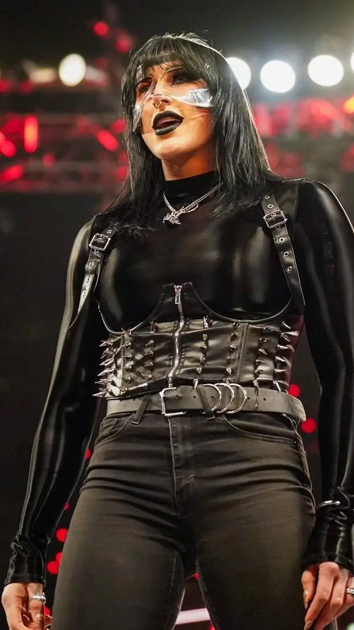ai character: Rhea Ripley  background