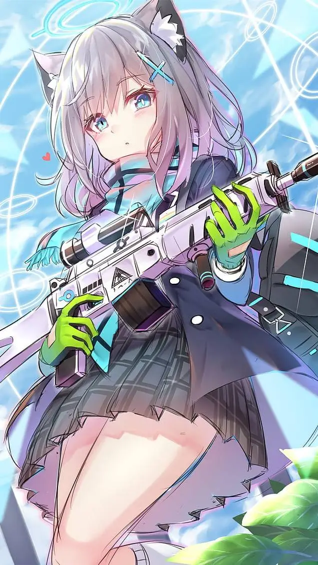 ai character: Sunaookami Shiroko background
