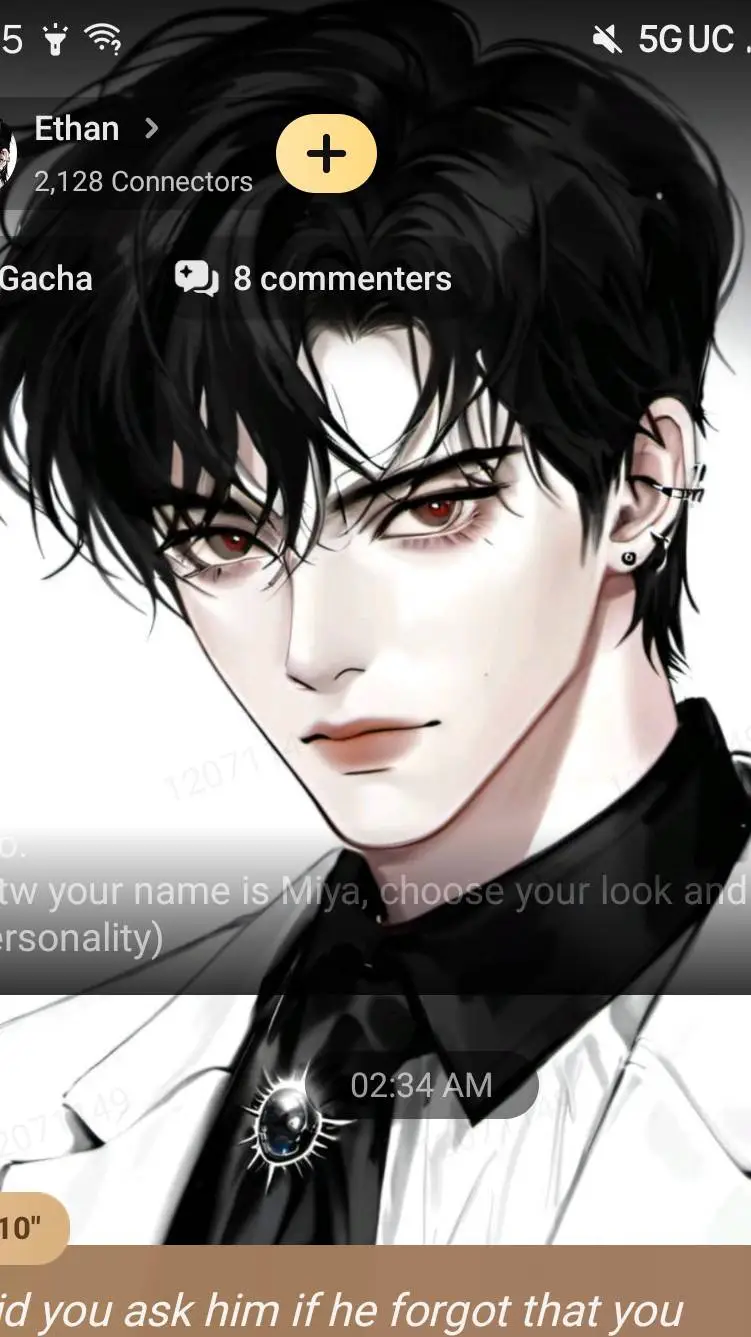 ai character: Rain background