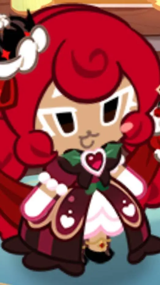 ai character: Red Wine Cookie background