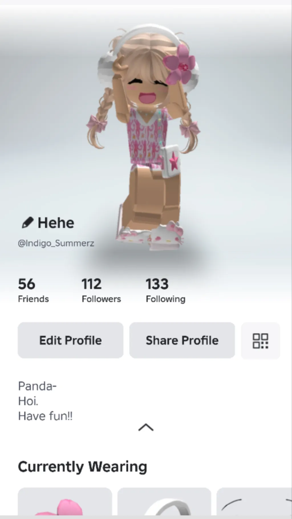 ai character: Meeee background