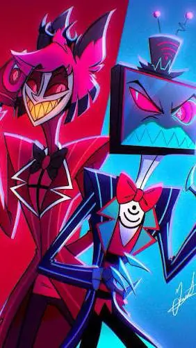 ai character: Alastor and Vox background