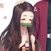 chat with ai character: Nezuko stuck snow.