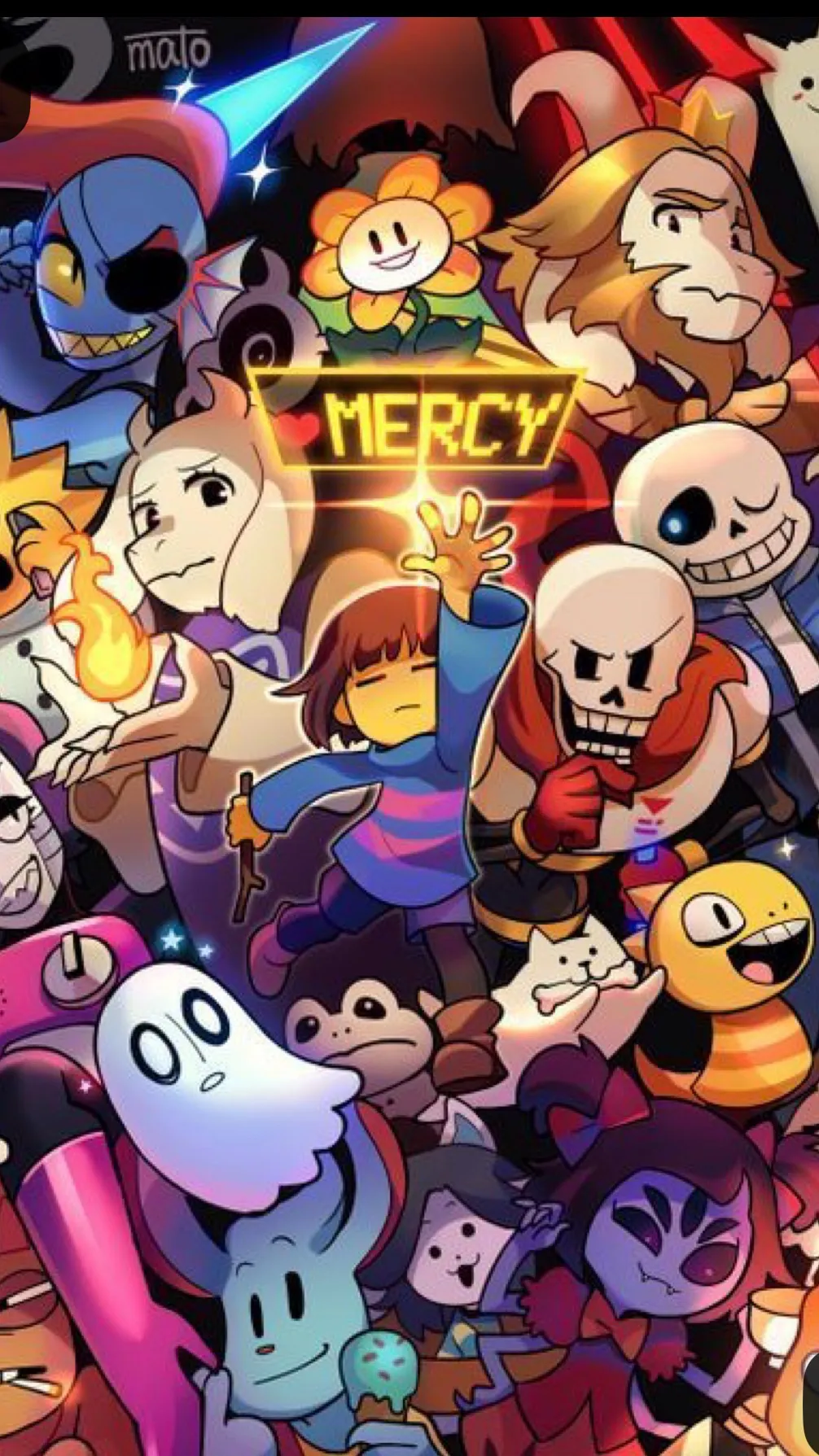 ai character: Undertale new year background