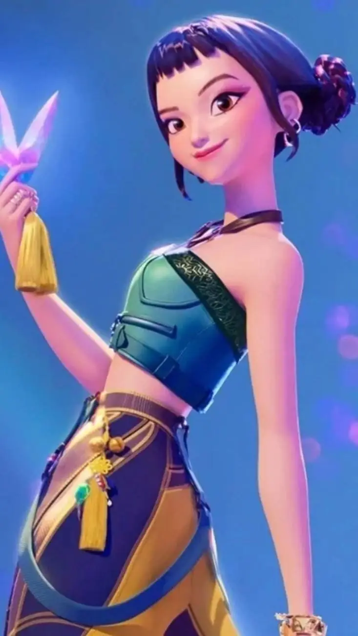 ai character: Zoey Huntrix  background