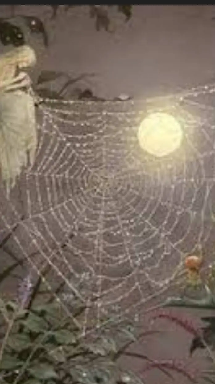 ai character: spider web♤🕸 background