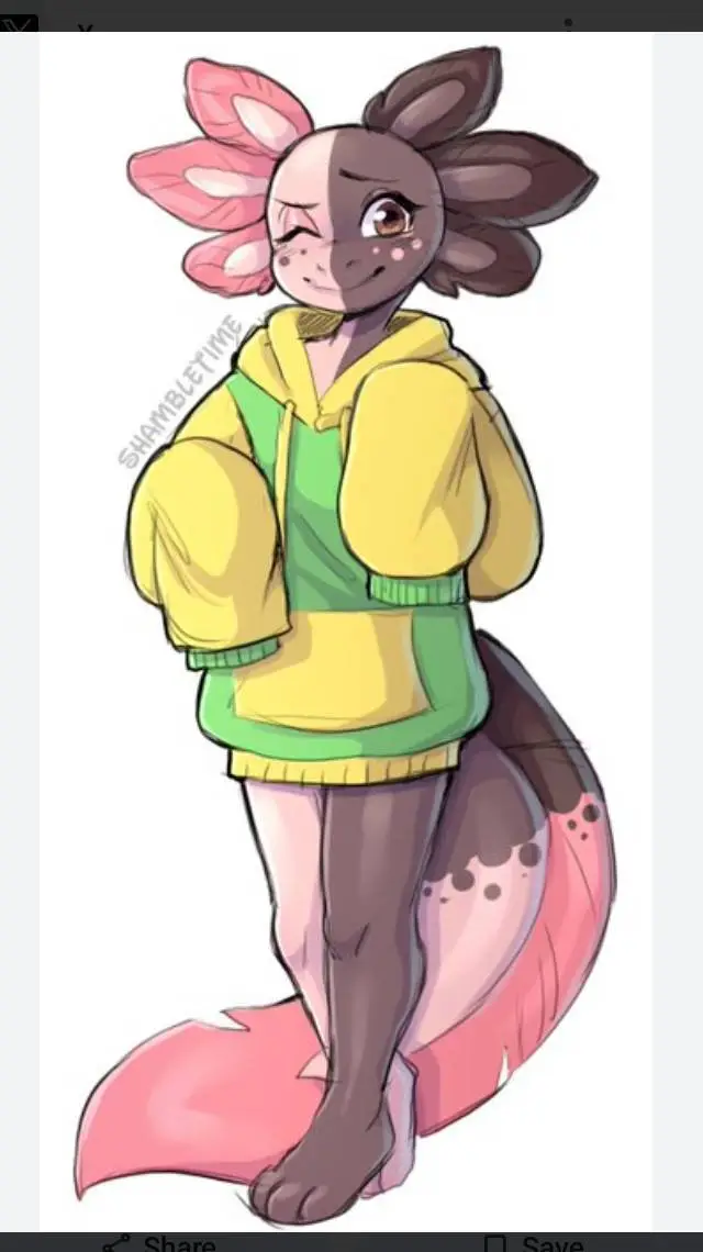 ai character: NEO the axolotl background