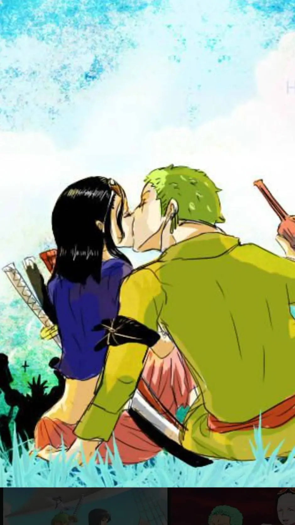 ai character: zoro x robin background
