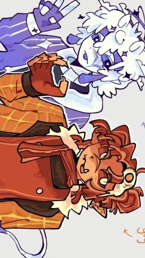 ai character: Three heart trio background