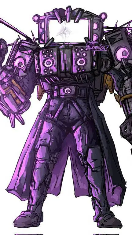 ai character: Titan tv man 3.0 background