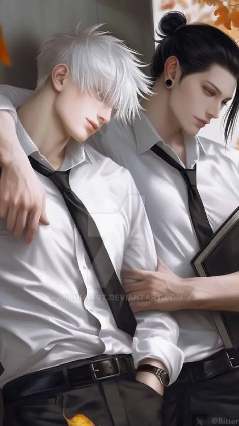 ai character: Satoru and Geto background