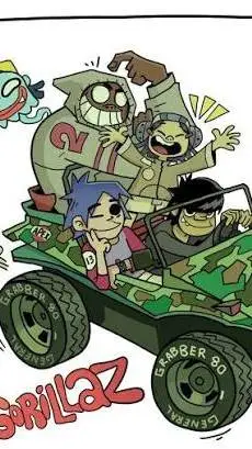 ai character: Gorillaz Camping  background